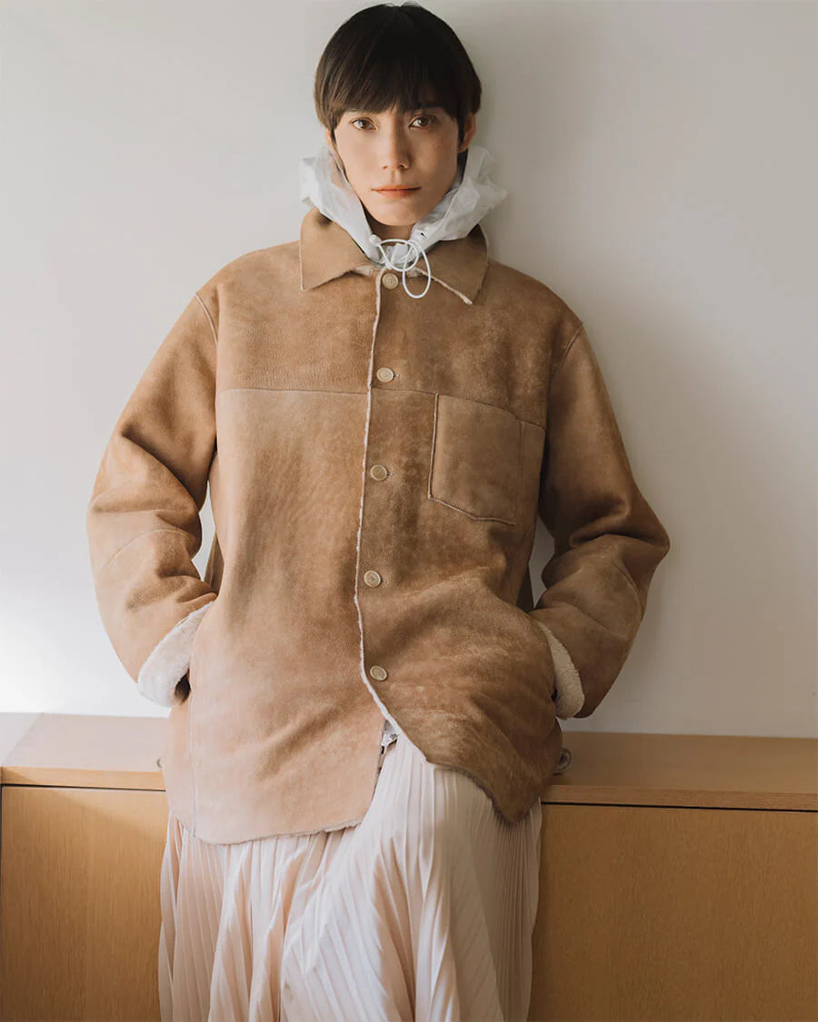 MERINO MOUTON SHIRT BLOUSON (WOMEN'S)