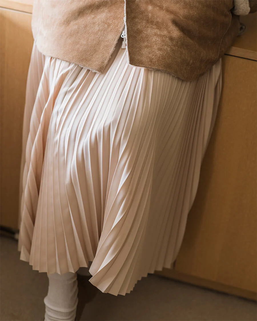 TAFFETA PLEATED SKIRT