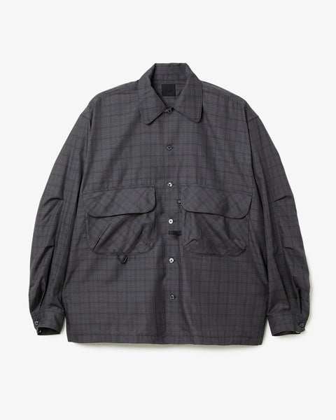 トップス DAIWA PIER39 TECH OPEN COLLAR SHIRTS DAIWA PIER 39 TECH SPORTS OPEN COLLAR SHIRTS S/S [CHARCOAL