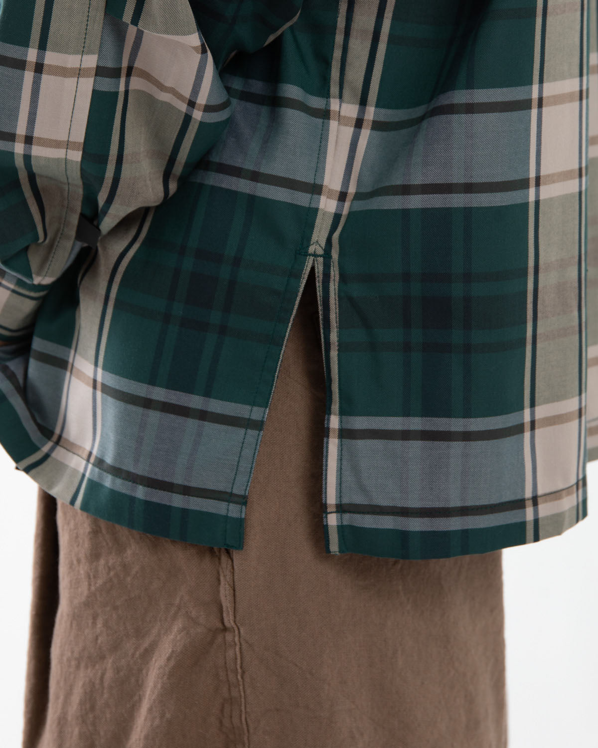 TECH SPORTS OPEN COLLAR SHIRT L/S BIG TARTAN