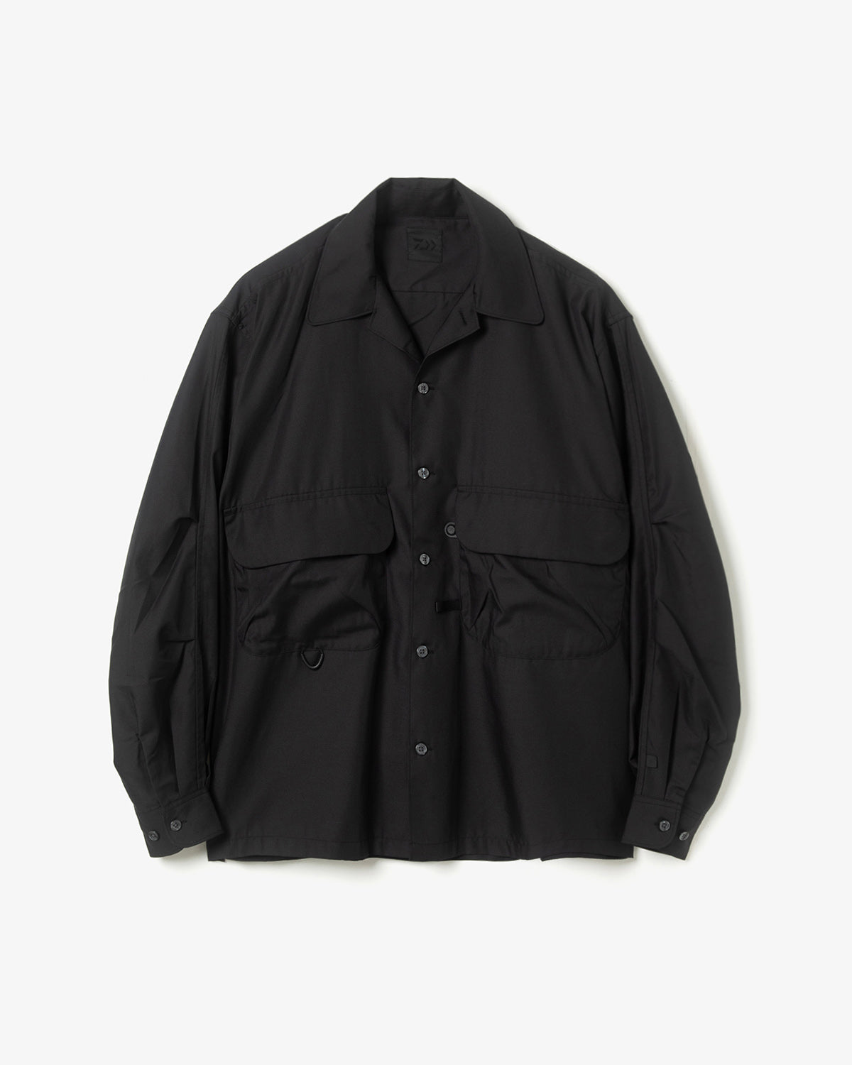 TECH SPORTS OPEN COLLAR SHIRT L/S SOLID