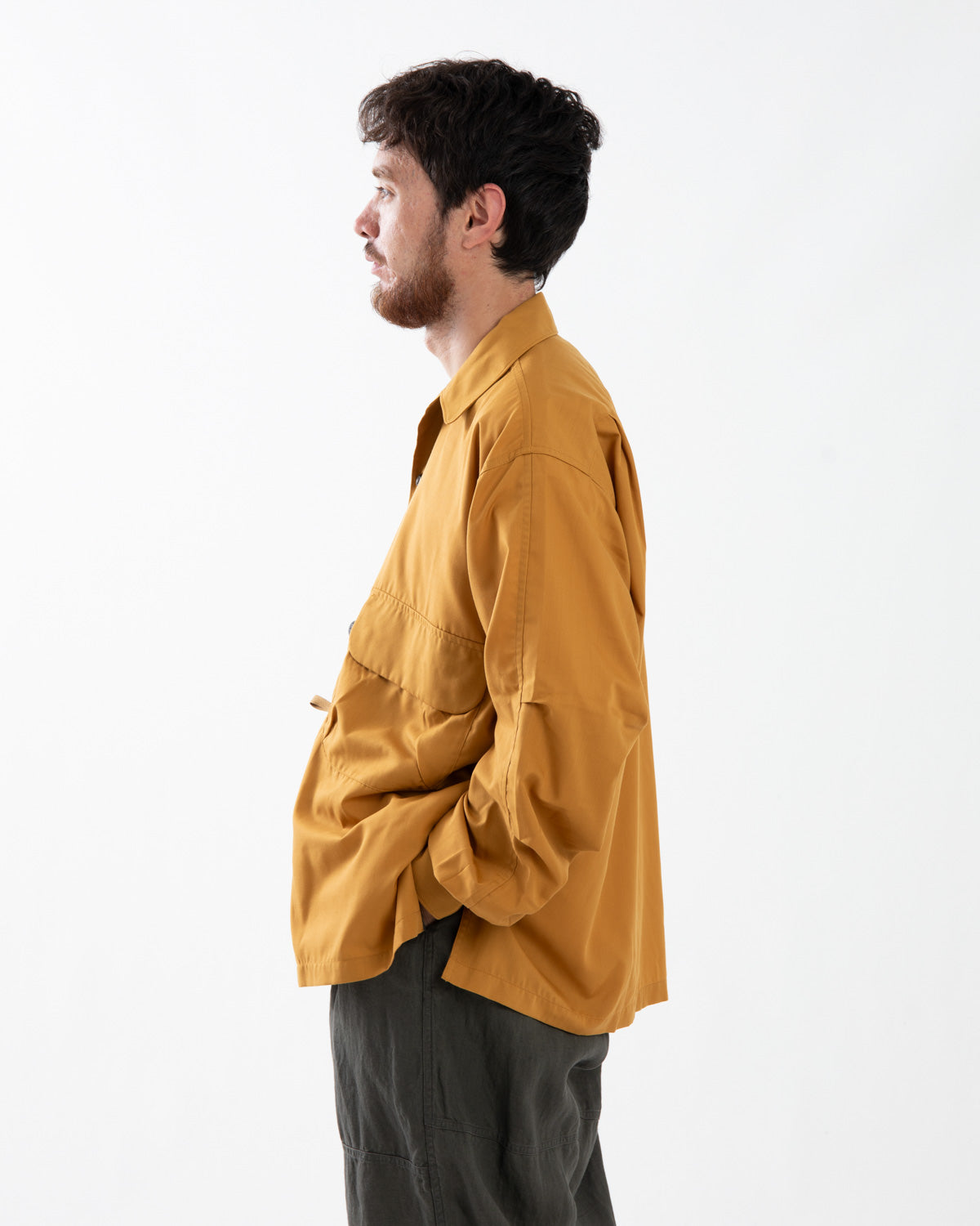 TECH SPORTS OPEN COLLAR SHIRT L/S SOLID