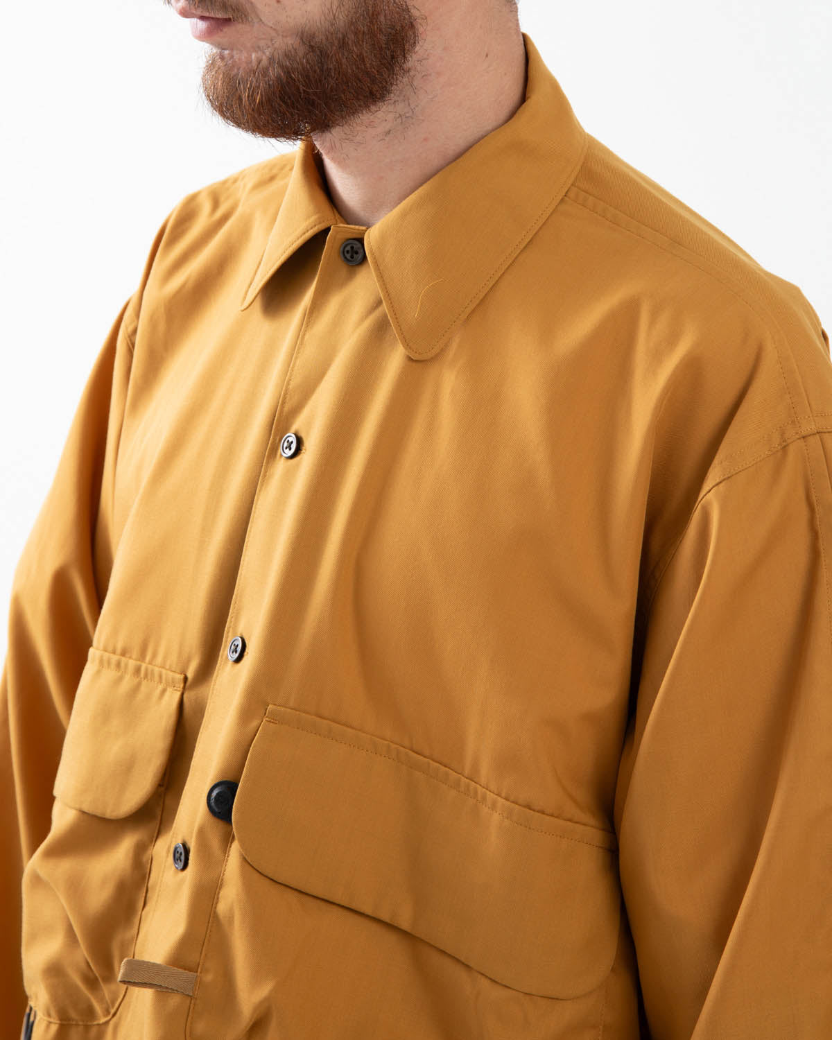 TECH SPORTS OPEN COLLAR SHIRT L/S SOLID