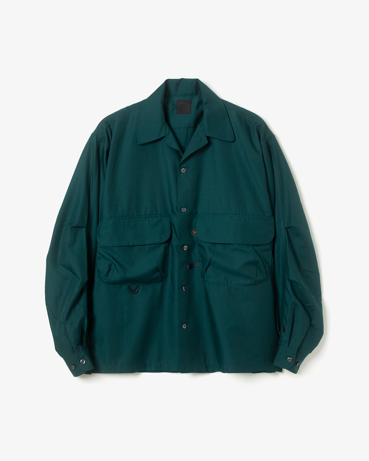 TECH SPORTS OPEN COLLAR SHIRT L/S SOLID