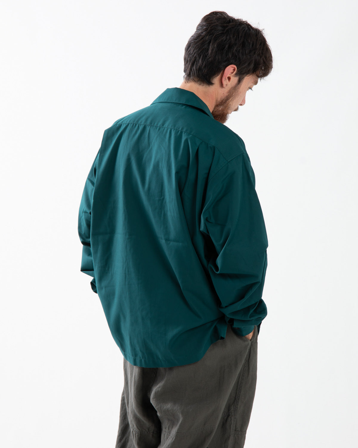 TECH SPORTS OPEN COLLAR SHIRT L/S SOLID