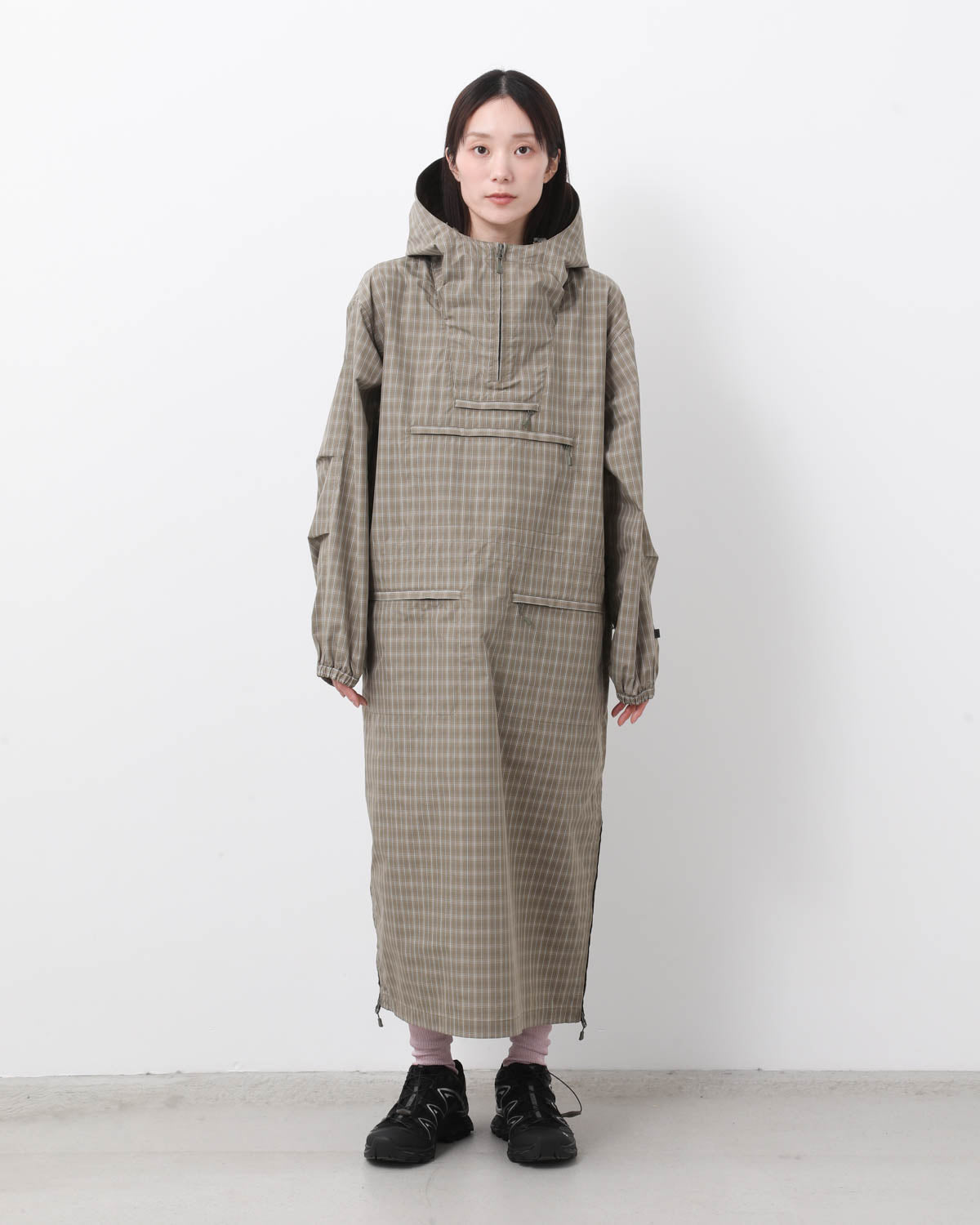 W's TECH ANORAK DRESS SUMMER PLAID