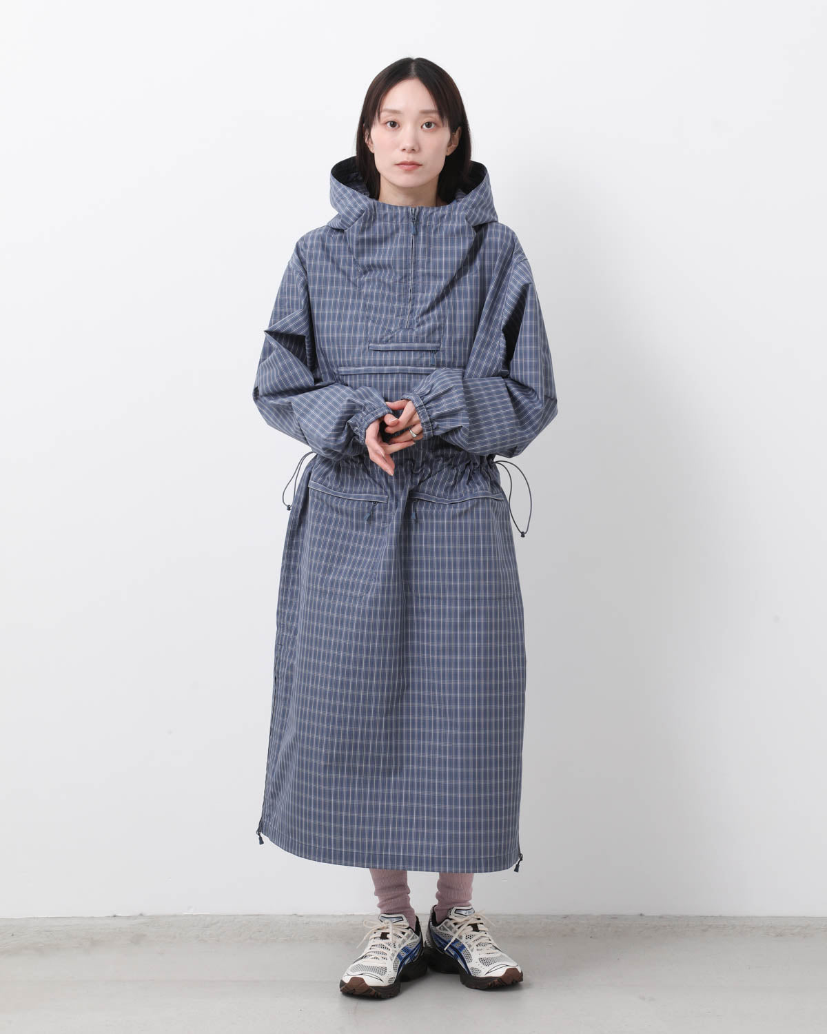 W's TECH ANORAK DRESS SUMMER PLAID