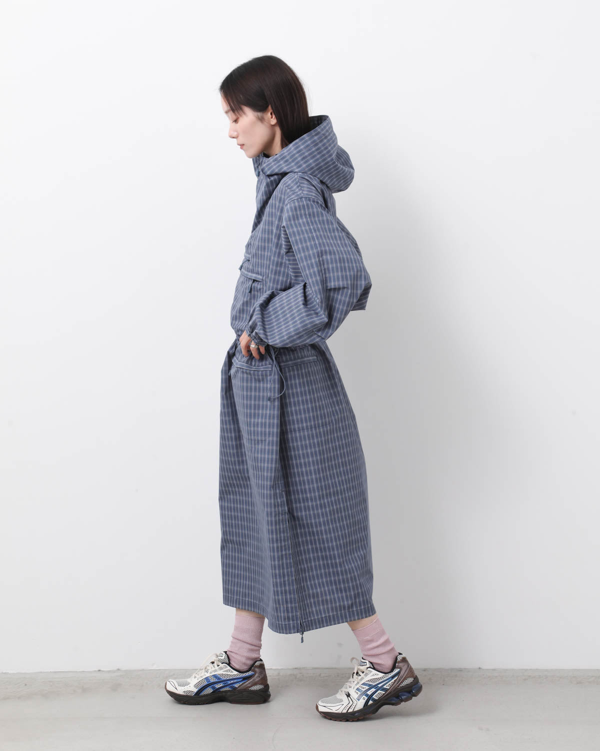 W's TECH ANORAK DRESS SUMMER PLAID