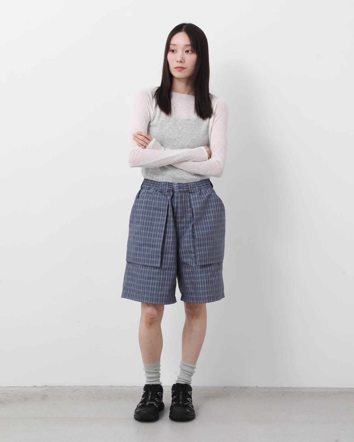 W's TECH 3D POCKET CARGO SHORTS SUMMER PLAID