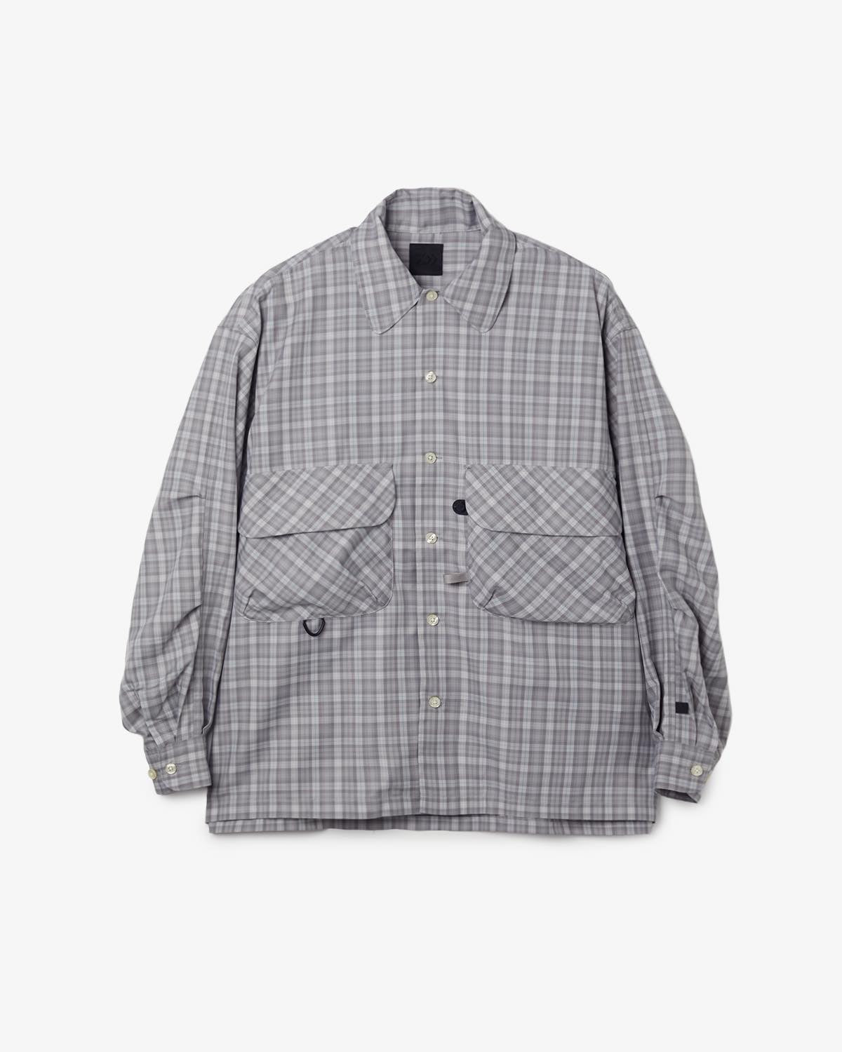 W's TECH SPORTS OPEN COLLAR SHIRT L/S GREN PLAID