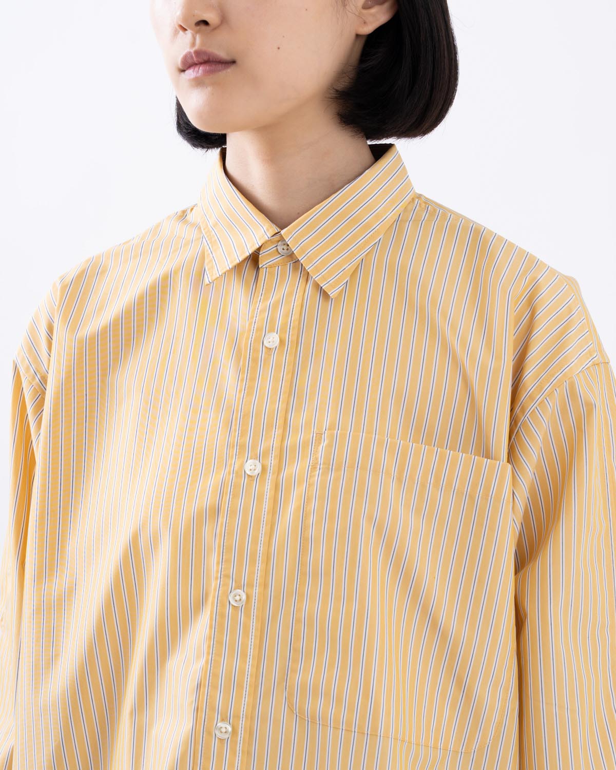 W's TECH REGULAR COLLAR SHIRT L/S STRIPE
