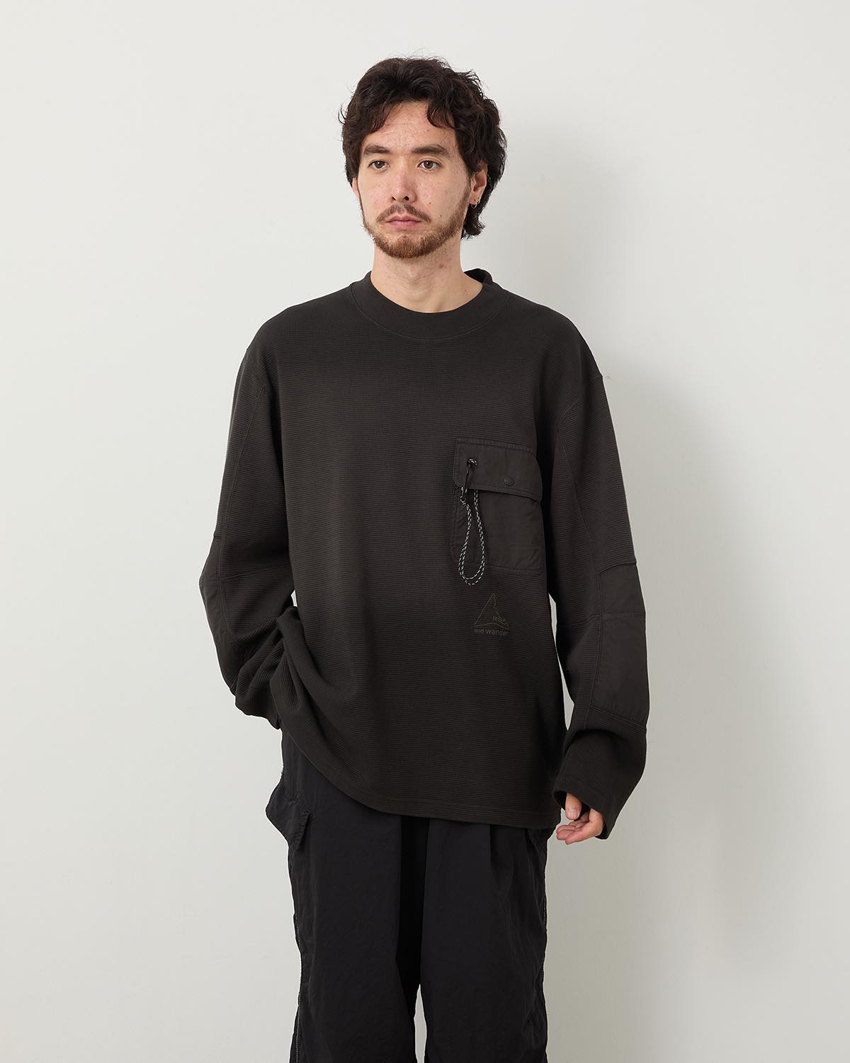 ROA GARMENT DYE WAFFLE POCKET T