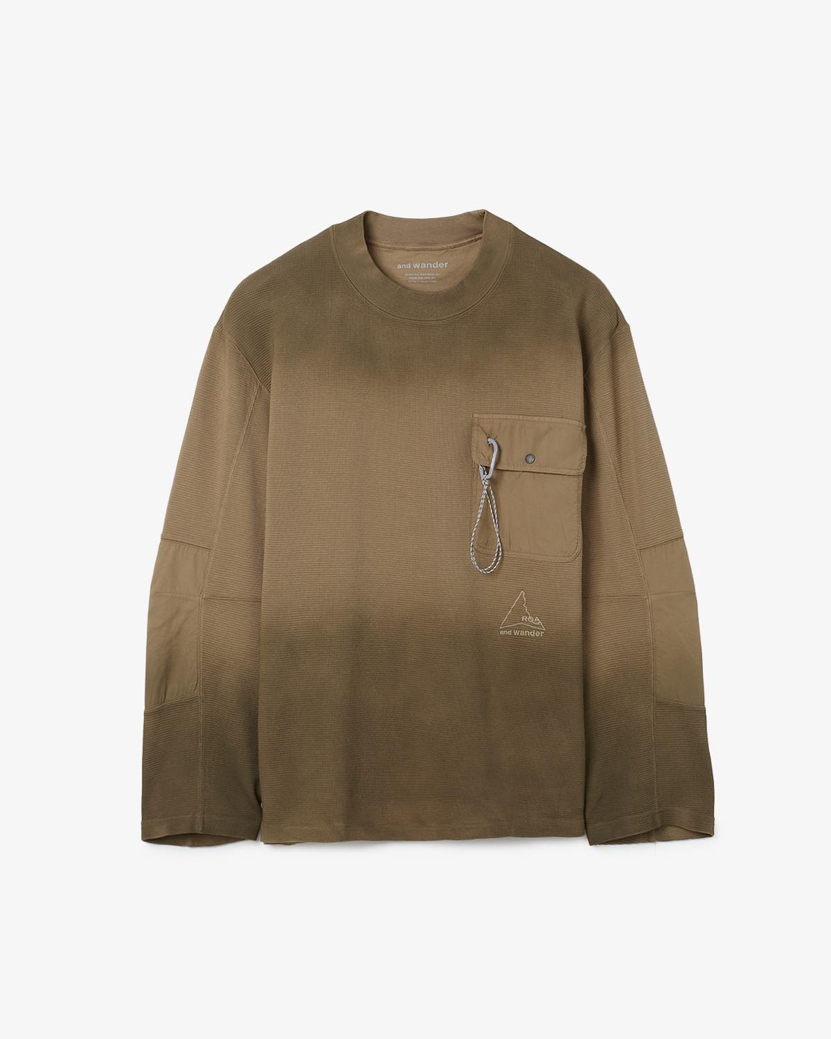 ROA GARMENT DYE WAFFLE POCKET T