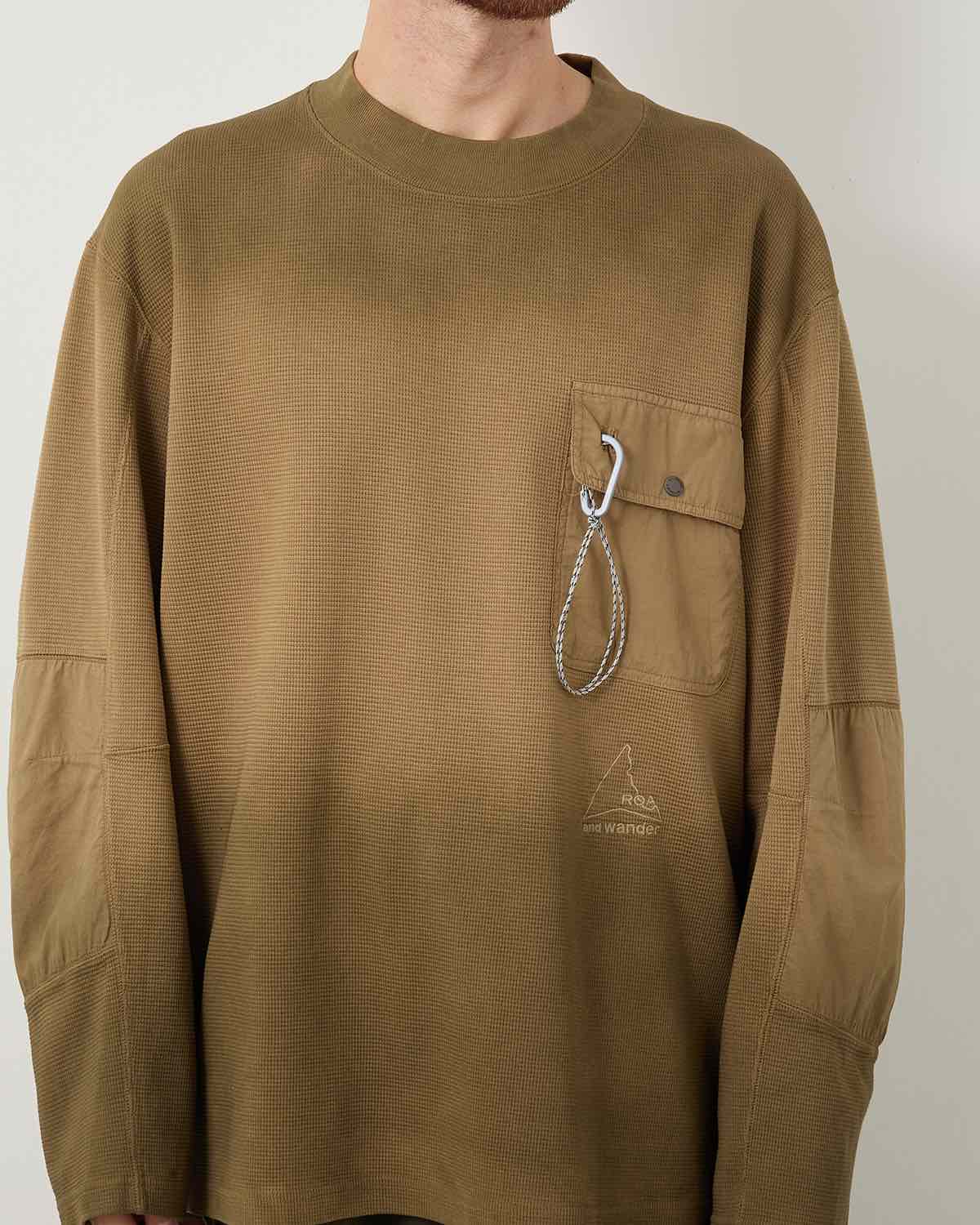 ROA GARMENT DYE WAFFLE POCKET T