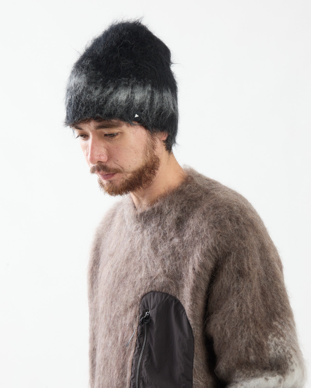 JACQUARD SHAGGY KNIT CAP