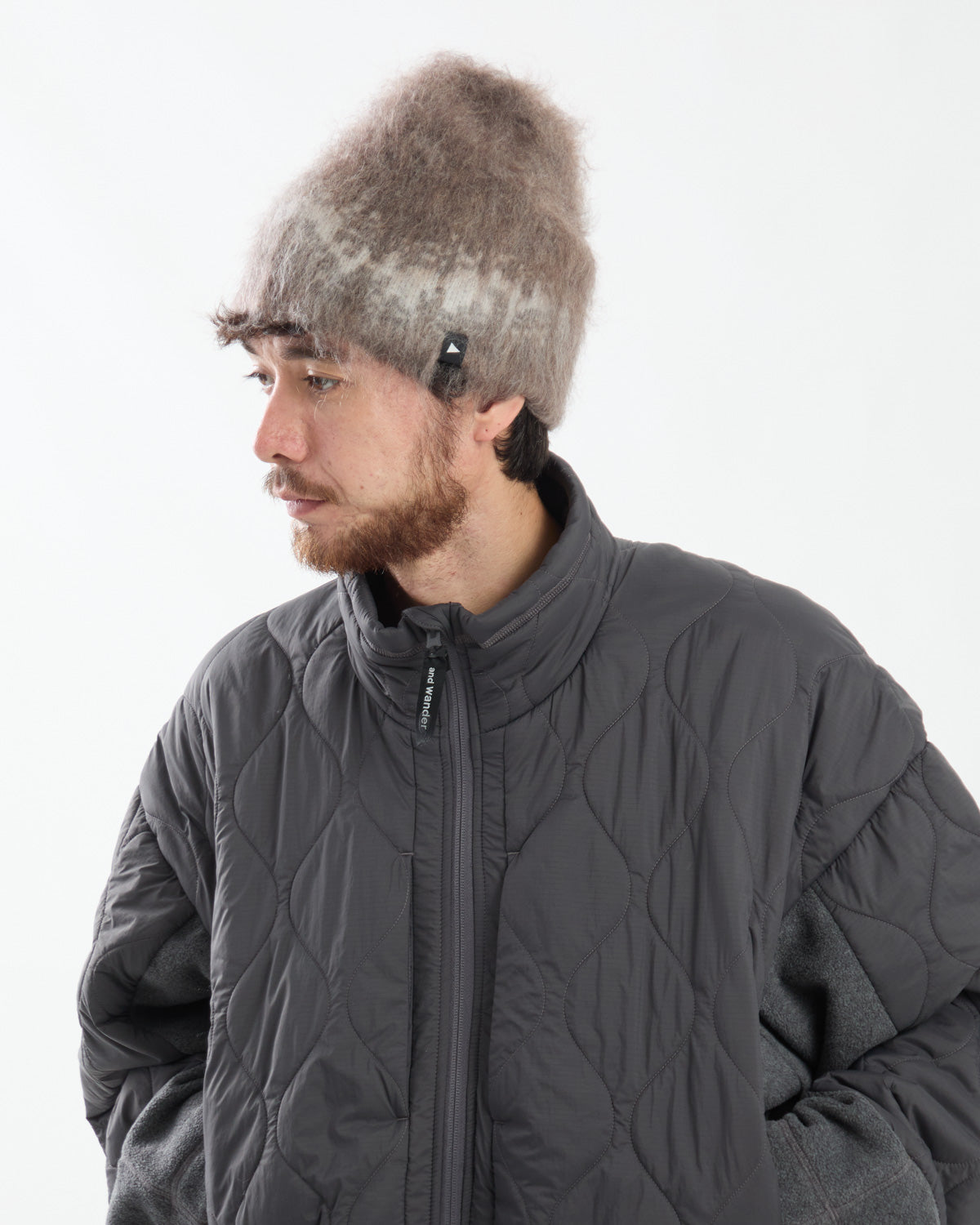 JACQUARD SHAGGY KNIT CAP