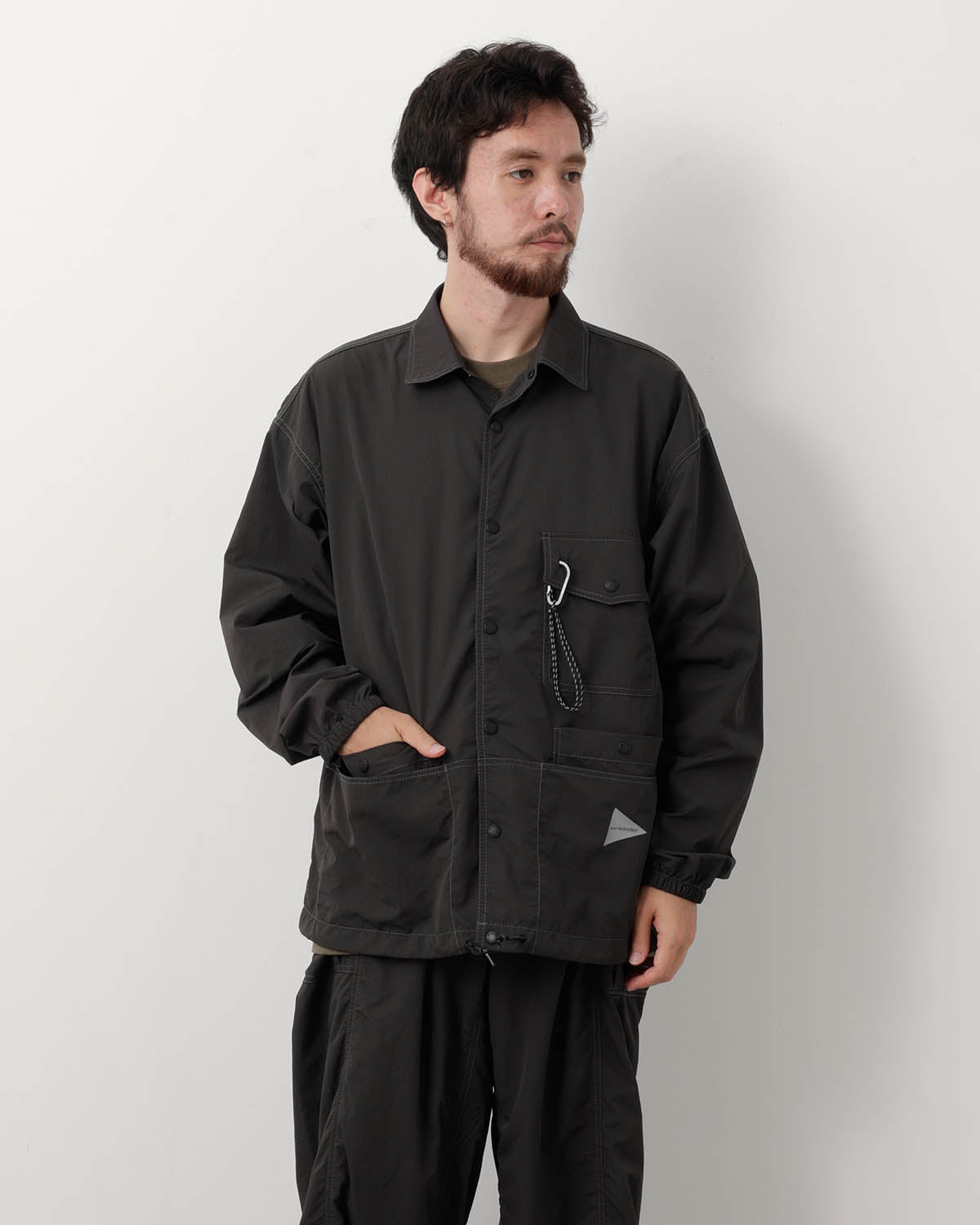 CRINKLED NYLON SHIRTS JACKET