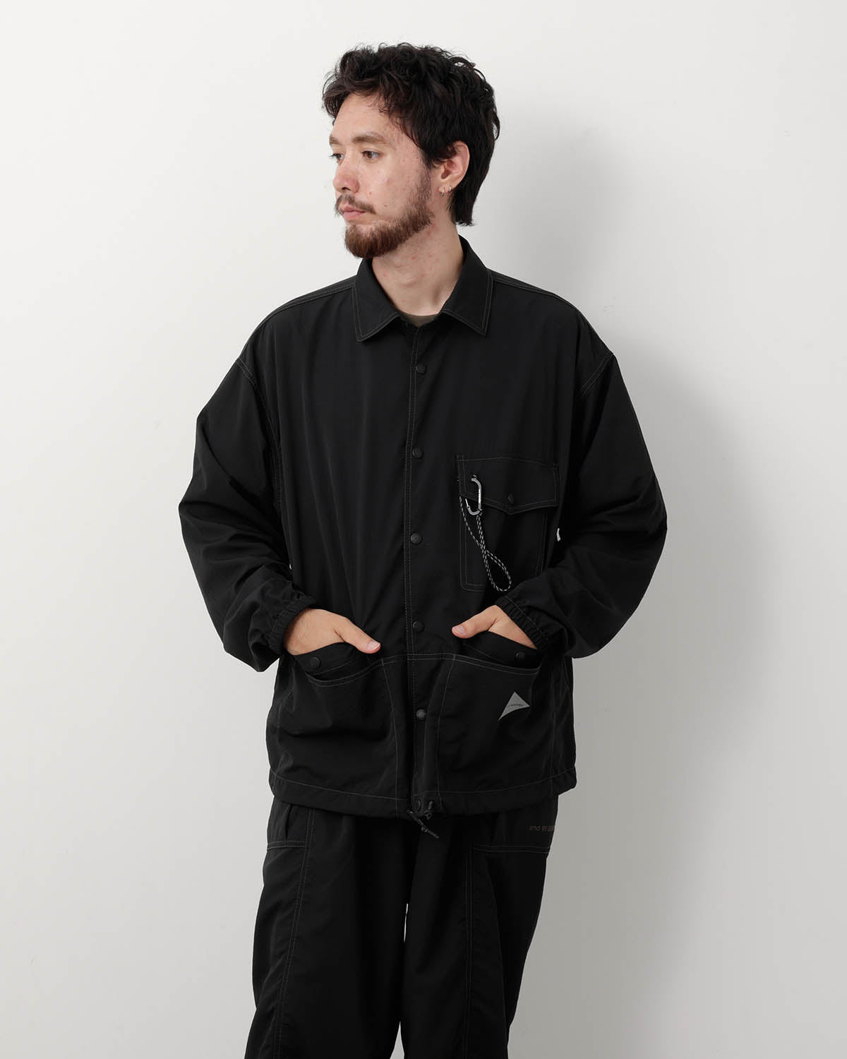 CRINKLED NYLON SHIRTS JACKET