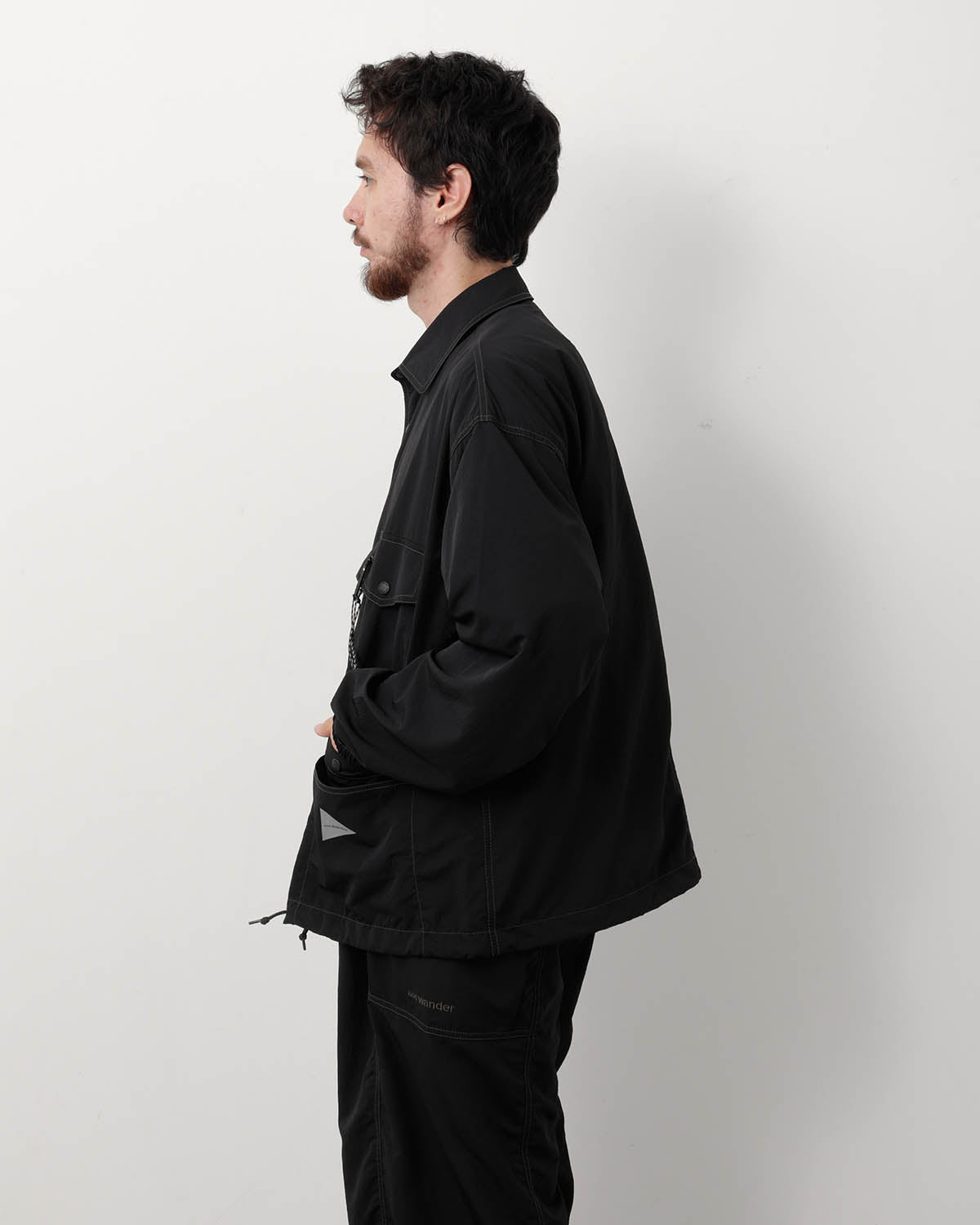 CRINKLED NYLON SHIRTS JACKET