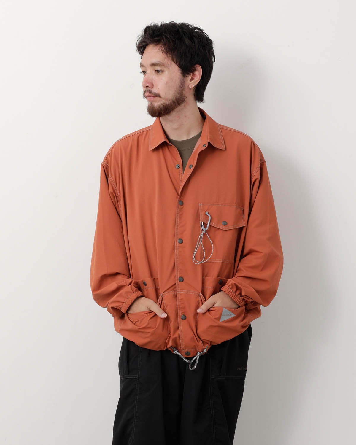 CRINKLED NYLON SHIRTS JACKET