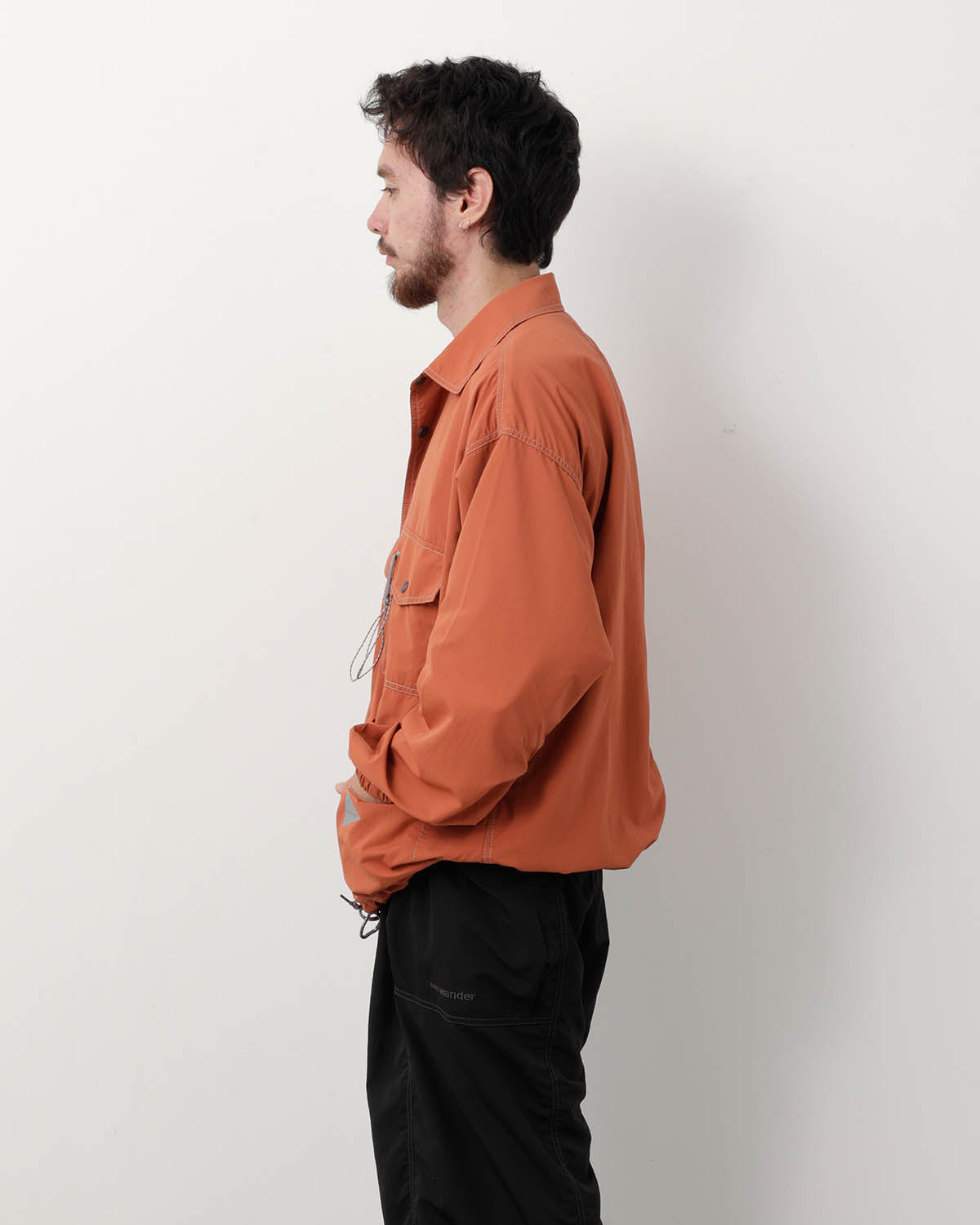 CRINKLED NYLON SHIRTS JACKET