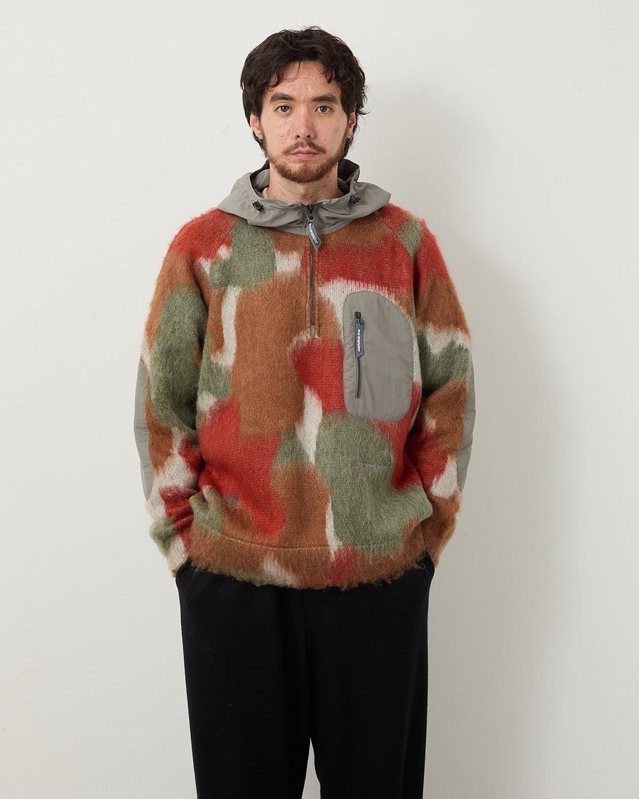 MIX COLOR SHAGGY KNIT HOODIE – COVERCHORD MIX COLOR SHAGGY KNIT HOODIE – COVERCHORD