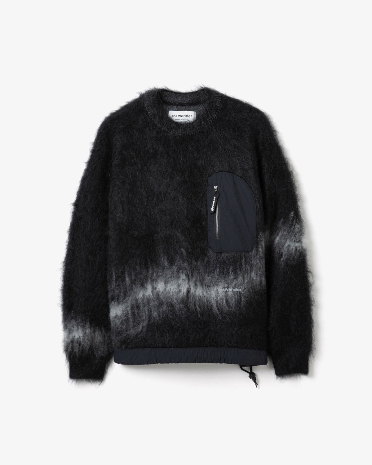 JACQUARD SHAGGY KNIT CREW NECK