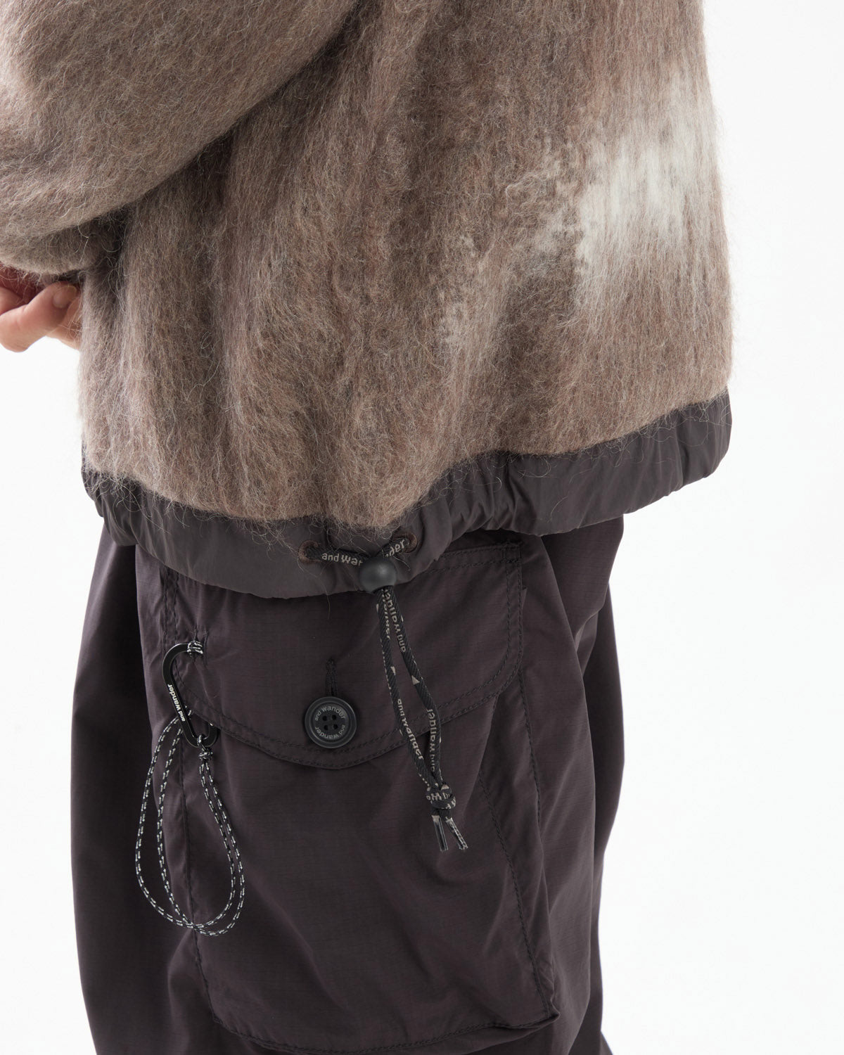 JACQUARD SHAGGY KNIT CREW NECK
