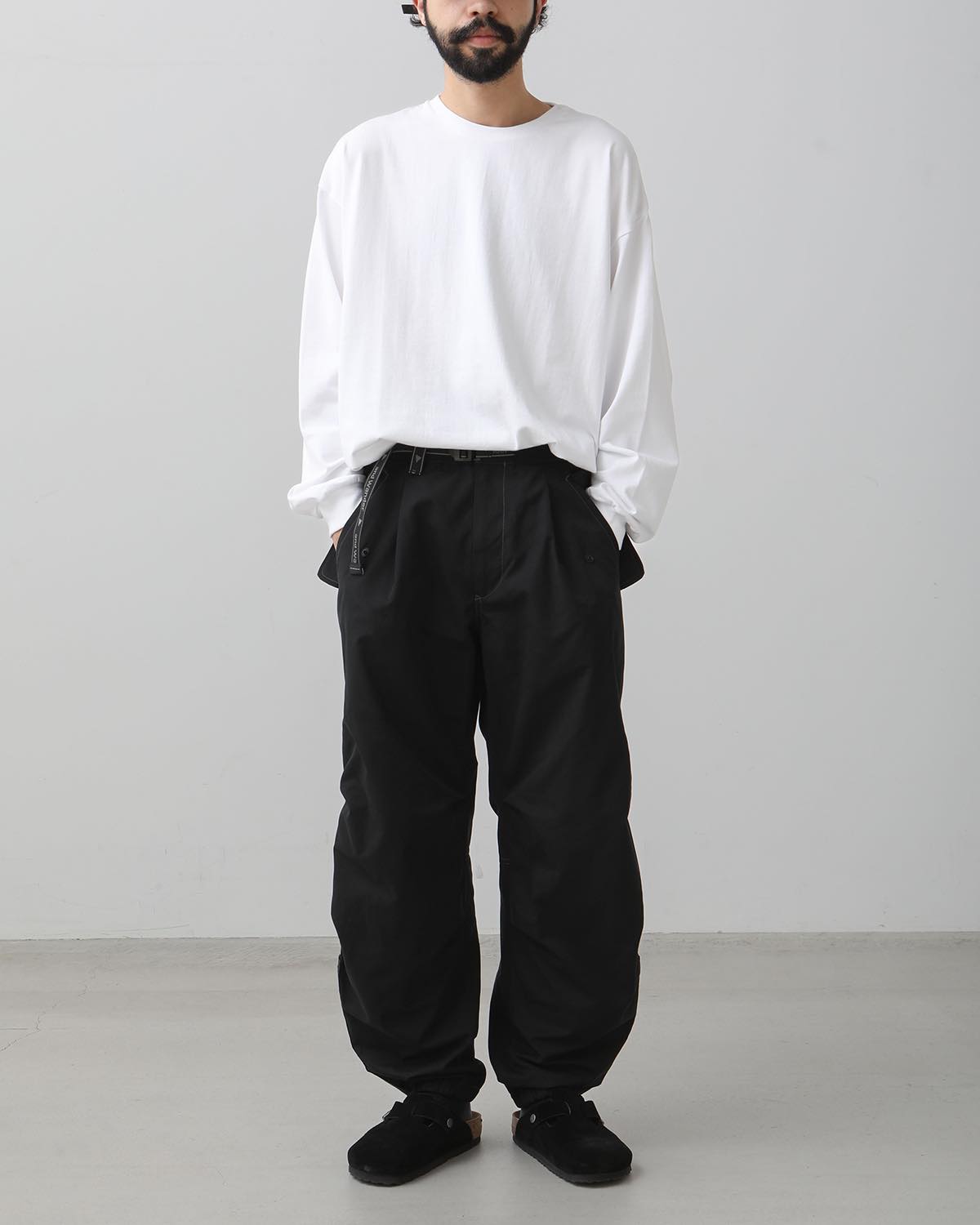 HIGH COUNT CLOTH SIDE ZIP HEM PANTS