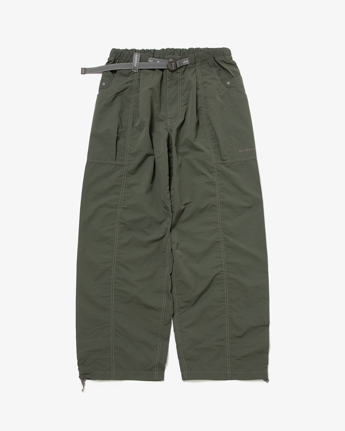 CRINKLED NYLON PANTS