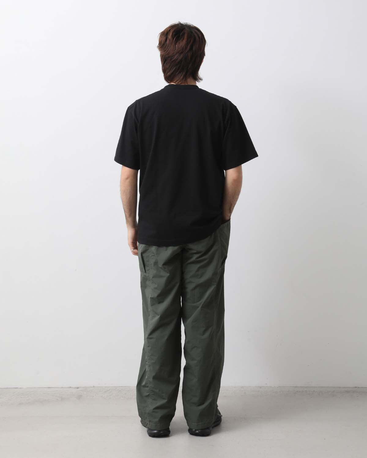 CRINKLED NYLON PANTS