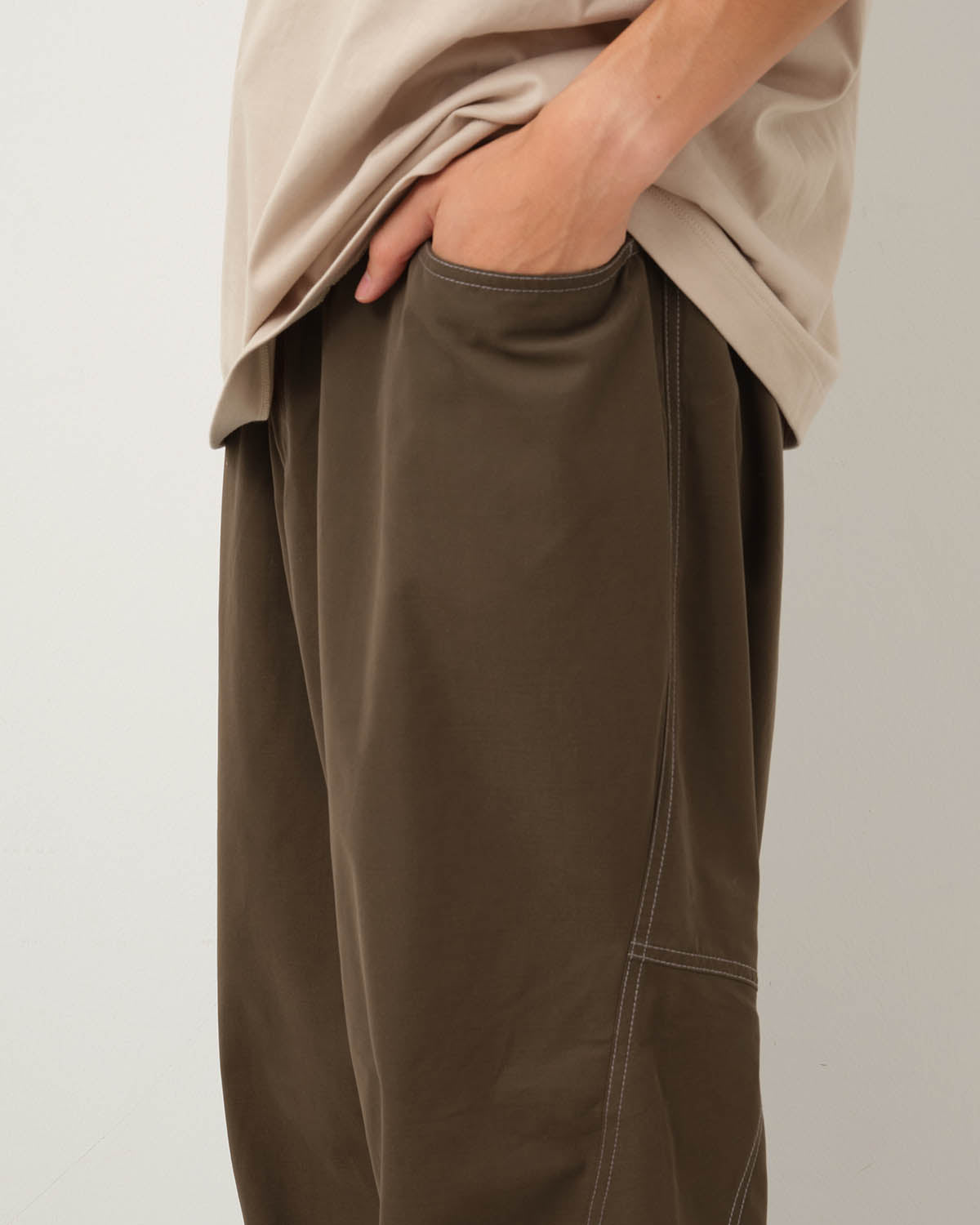 HIGH COUNT CLOTH WIDE PANTS