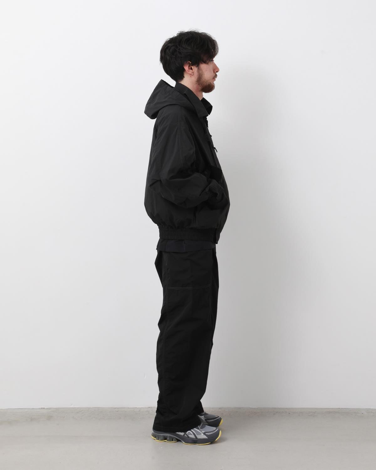 CRINKLED NYLON PANTS