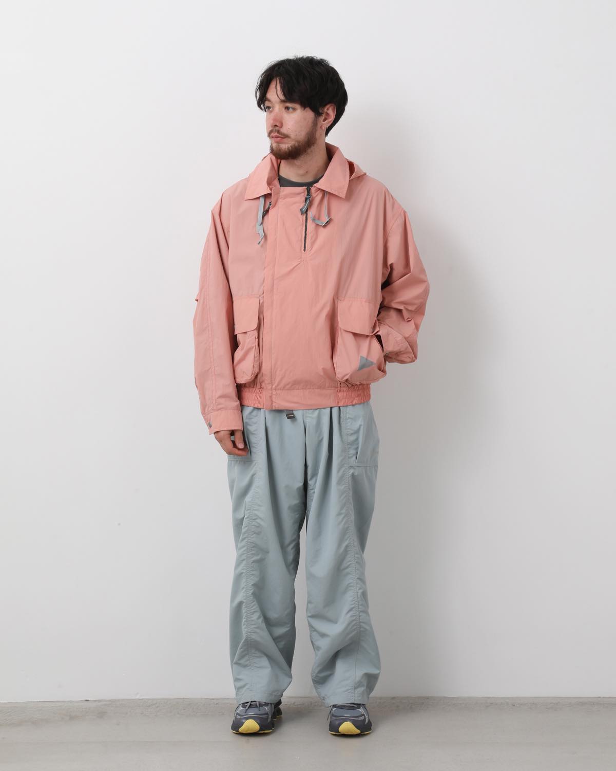 CRINKLED NYLON PANTS