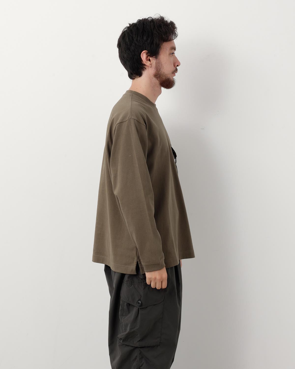 HEAVY COTTON POCKET LS TEE