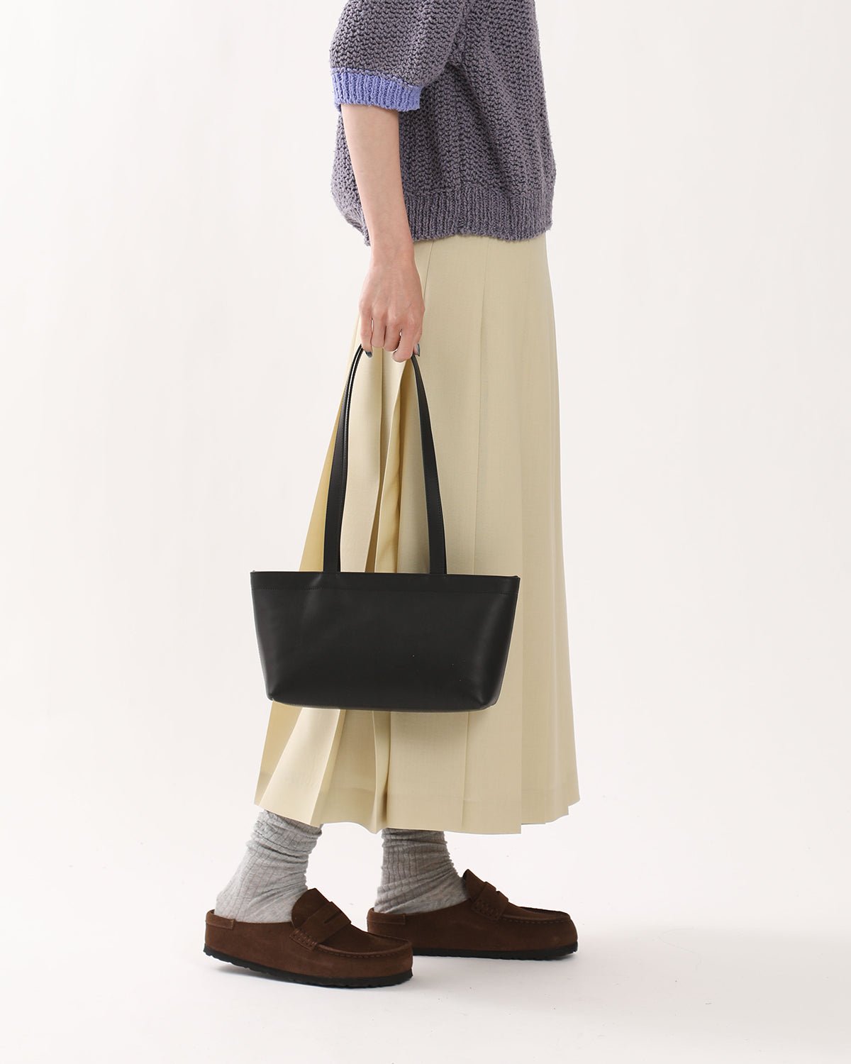 LONG HANDLE ZIPPER TOTE : S