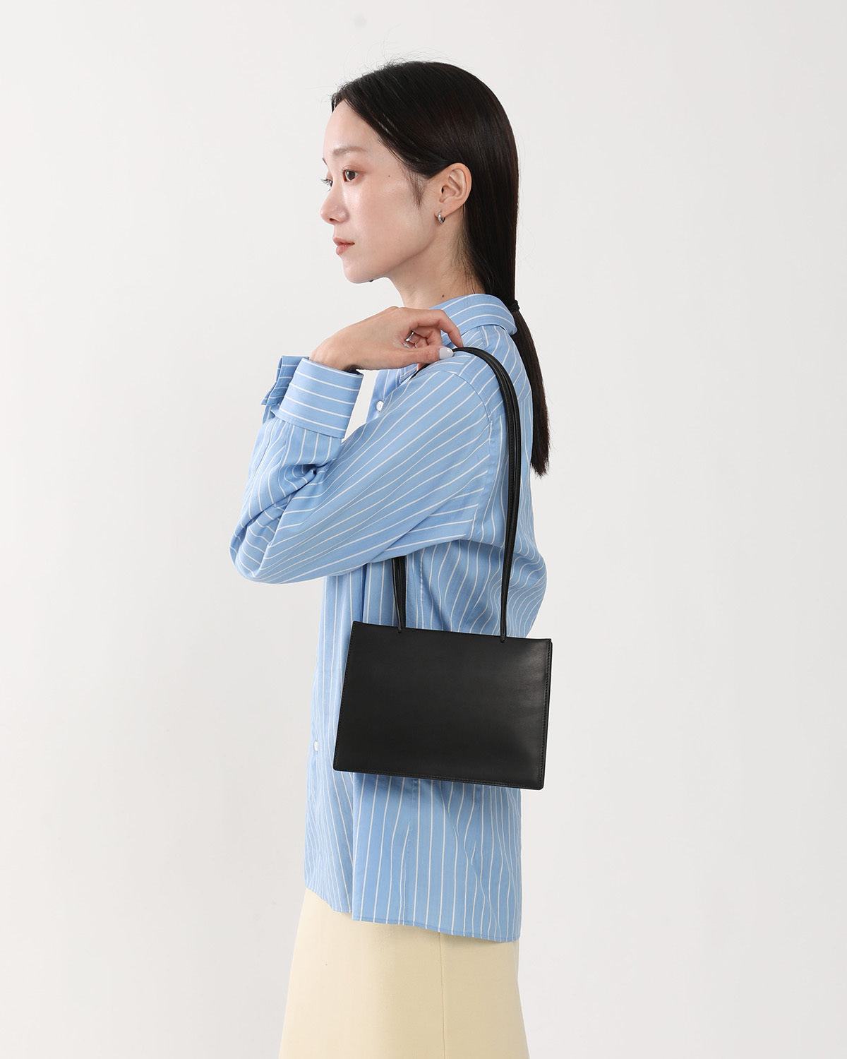 SQUARE-SHAPED TOTE BAG LONG HANDLE : S