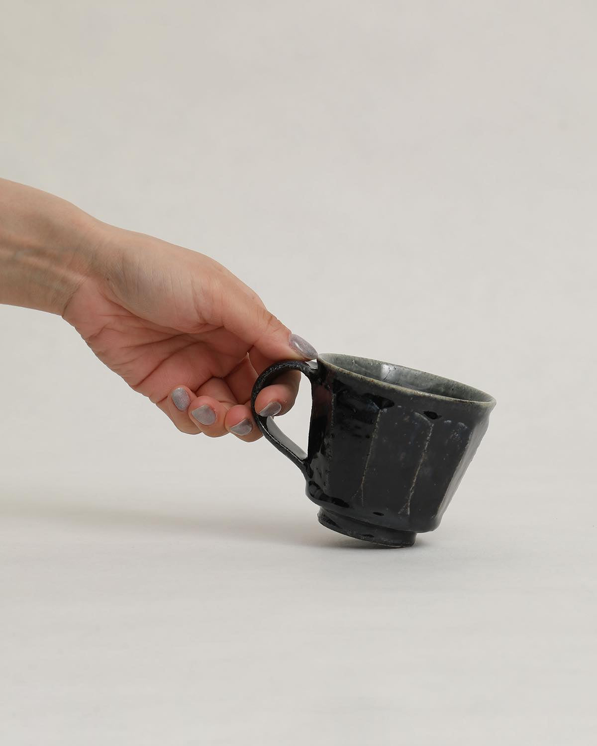 瑠璃 面取コーヒーカップ