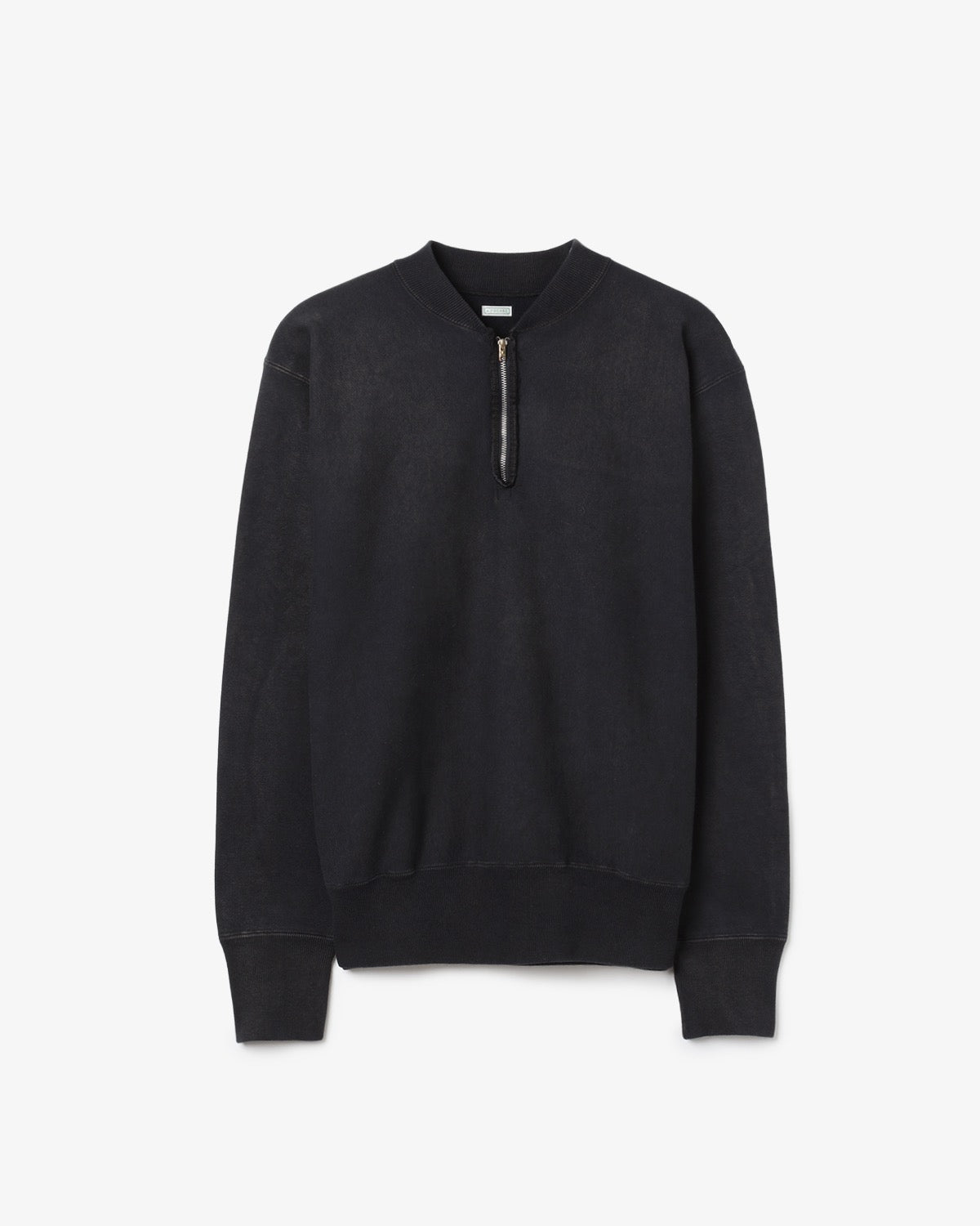 25aw A.PRESSE ブラック ハーフジップ スウェット 25aw A.PRESSE Half Zip Rib Collar Sweat A.PRESSE Vintage