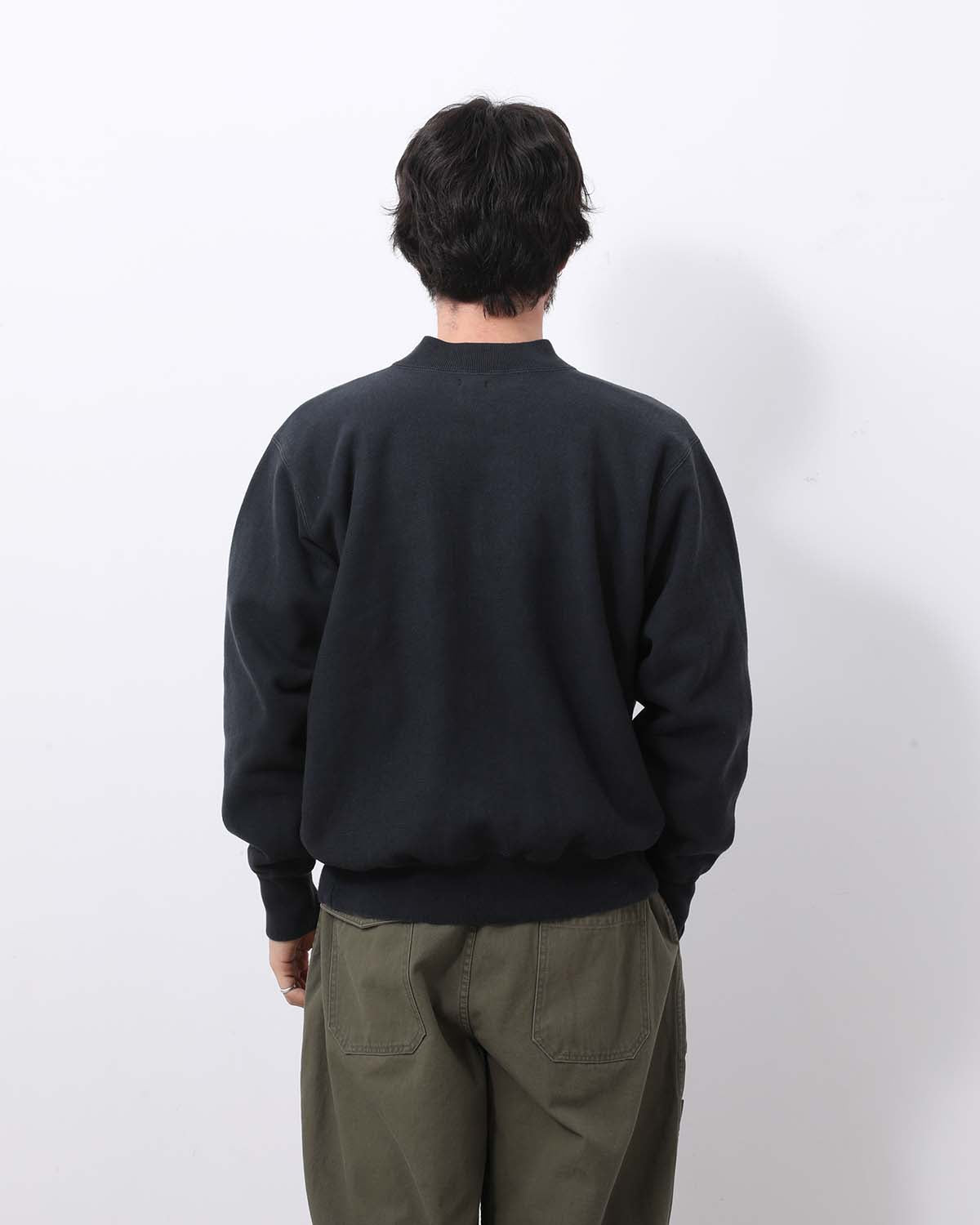 VINTAGE HALF ZIP RIB COLLAR SWEATSHIRT