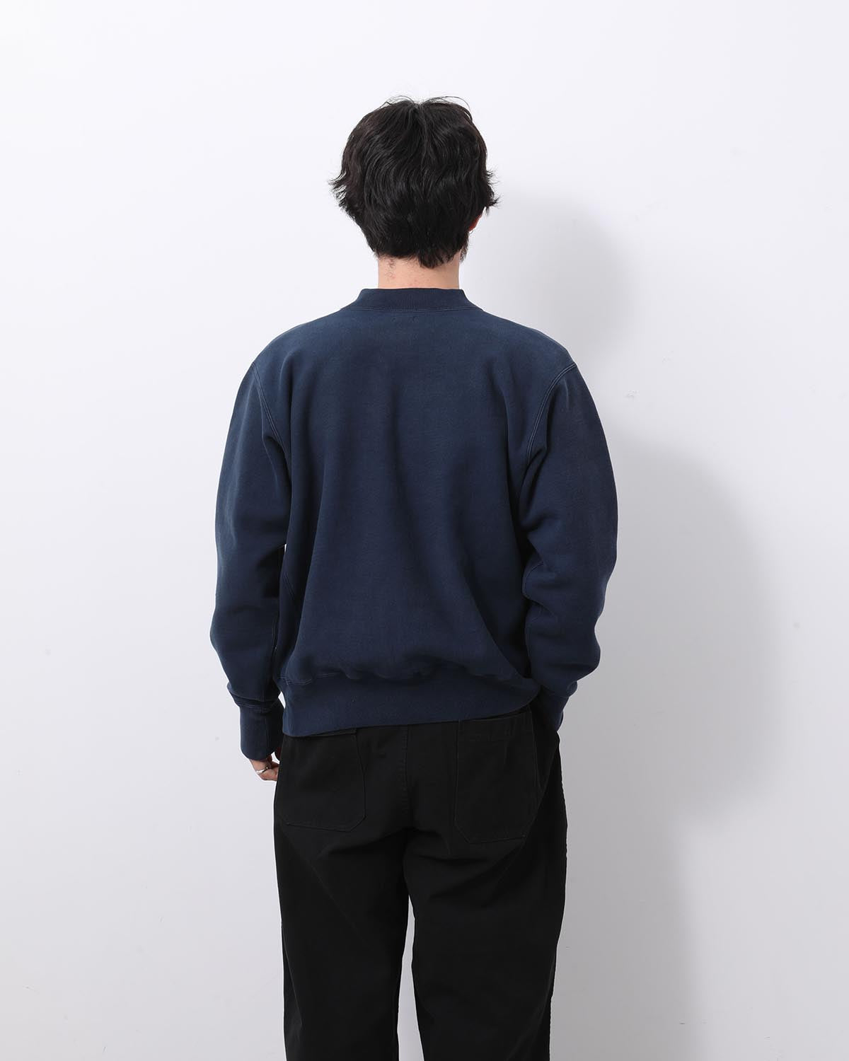 VINTAGE HALF ZIP RIB COLLAR SWEATSHIRT