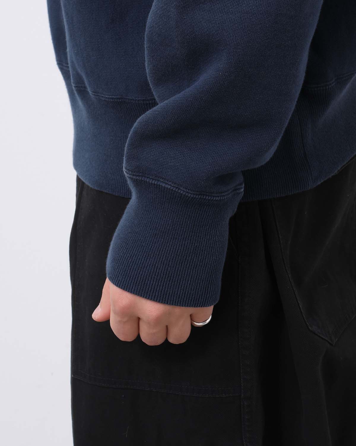 VINTAGE HALF ZIP RIB COLLAR SWEATSHIRT