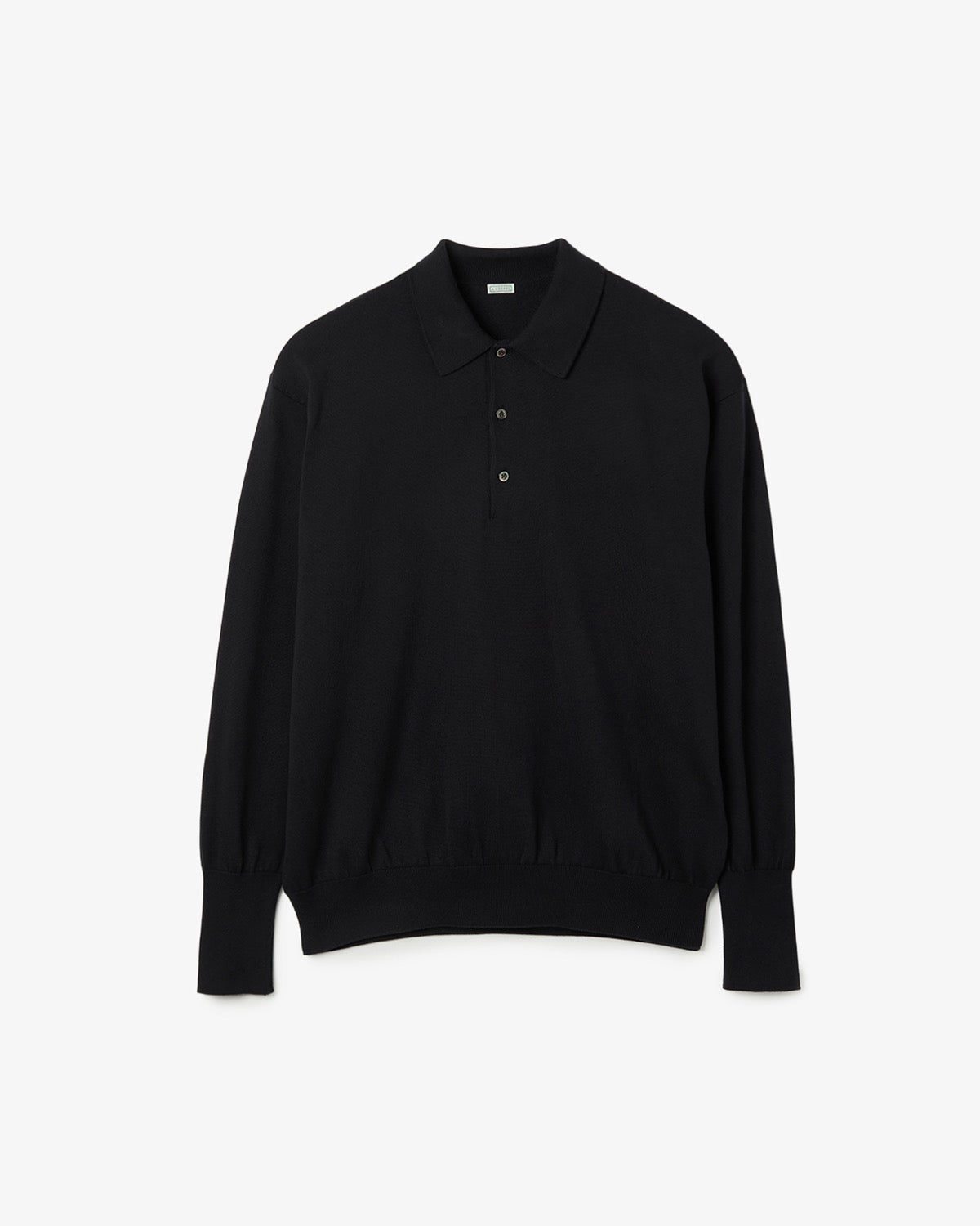 COTTON KNIT L/S POLO SHIRT