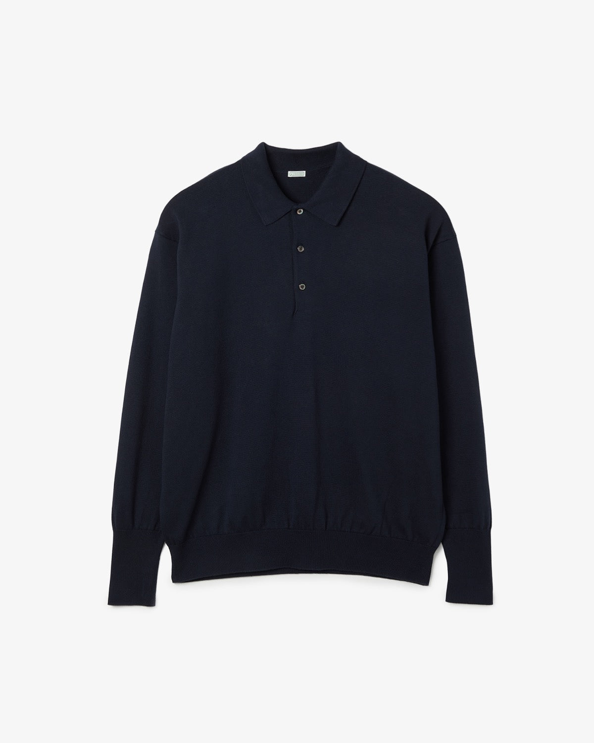 COTTON KNIT L/S POLO SHIRT