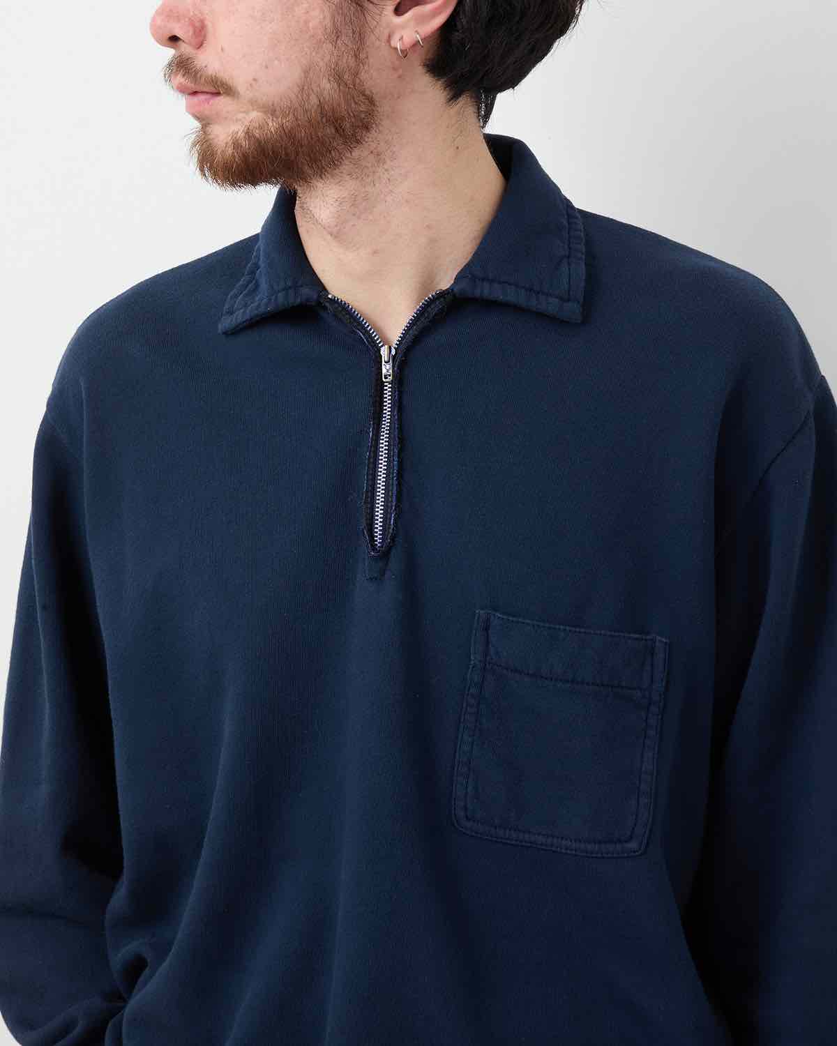 VINTAGE LIGHT WEIGHT HALF ZIP SWEATSHIRT