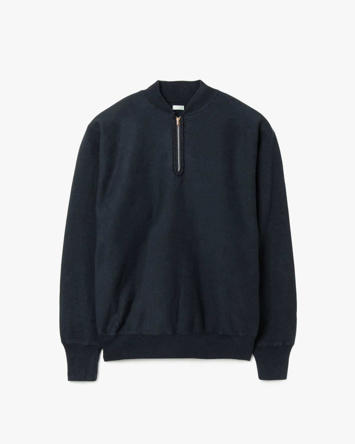 VINTAGE HALF ZIP RIB COLLAR SWEATSHIRT