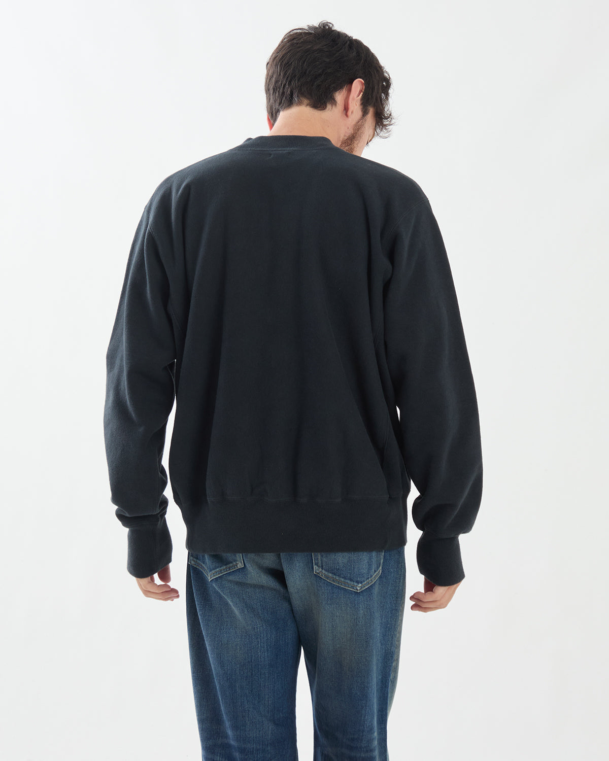 VINTAGE HALF ZIP RIB COLLAR SWEATSHIRT