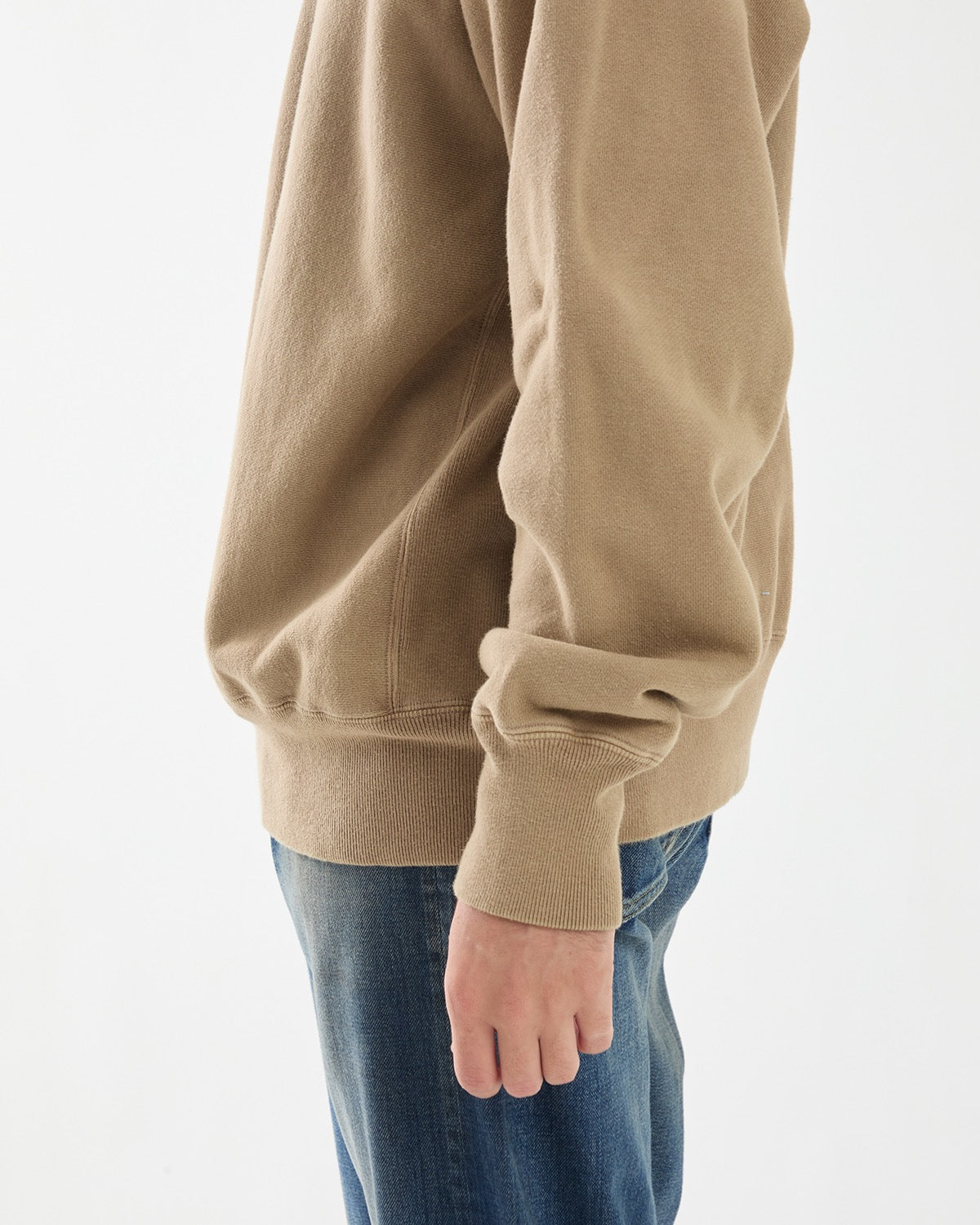 VINTAGE HALF ZIP RIB COLLAR SWEATSHIRT