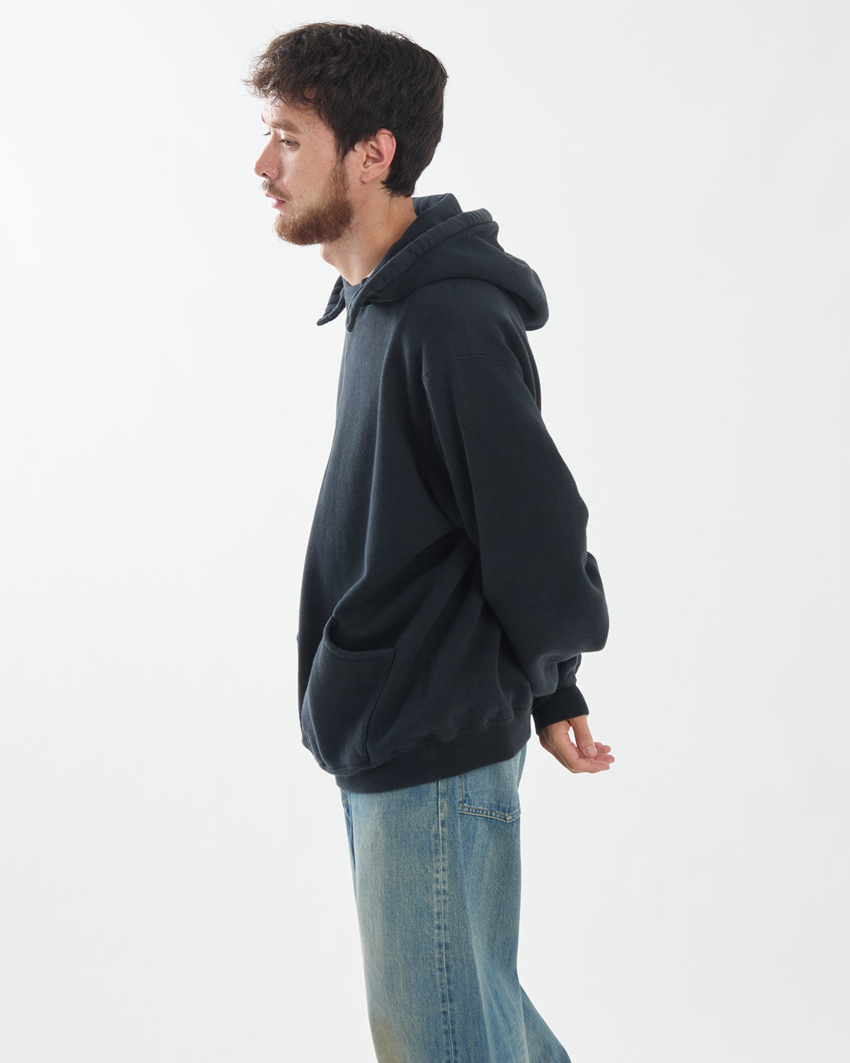 VINTAGE ATTACHED SNAP HOOD SWEAT PARKA