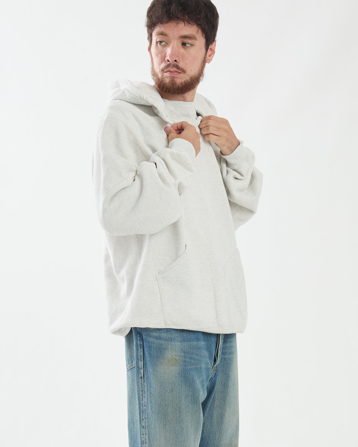 VINTAGE ATTACHED SNAP HOOD SWEAT PARKA